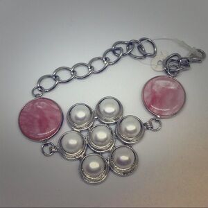 Genuine Crystal and Pearls Bracelet (Handmade)
